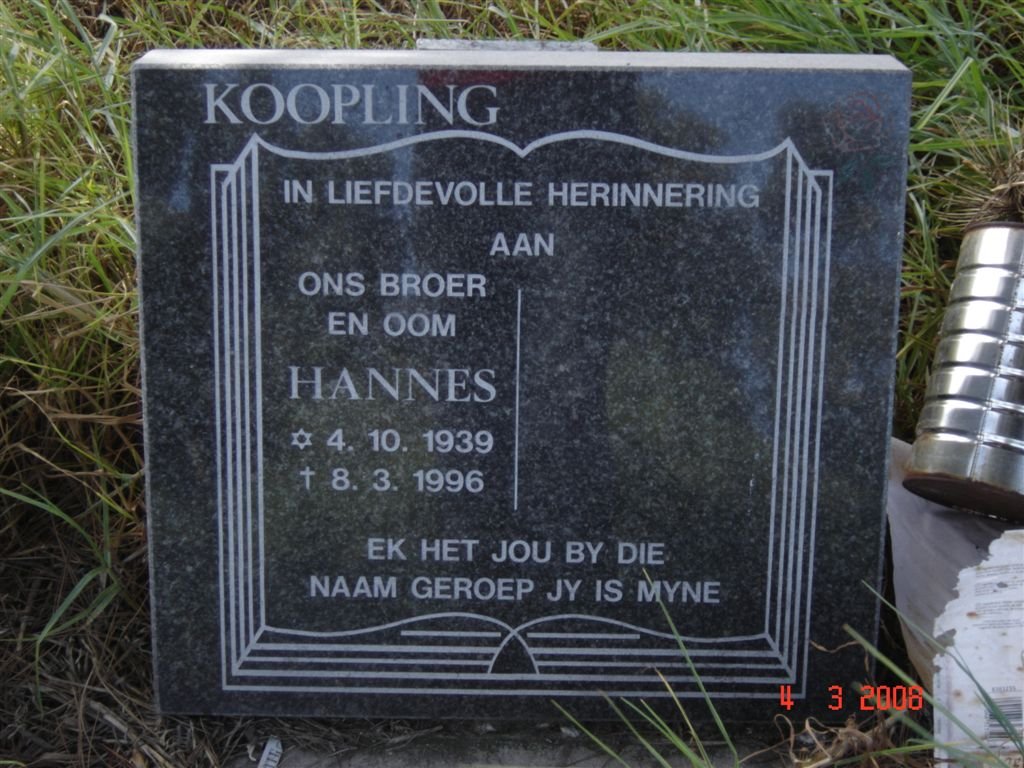 KOOPLING Hannes 1939-1996