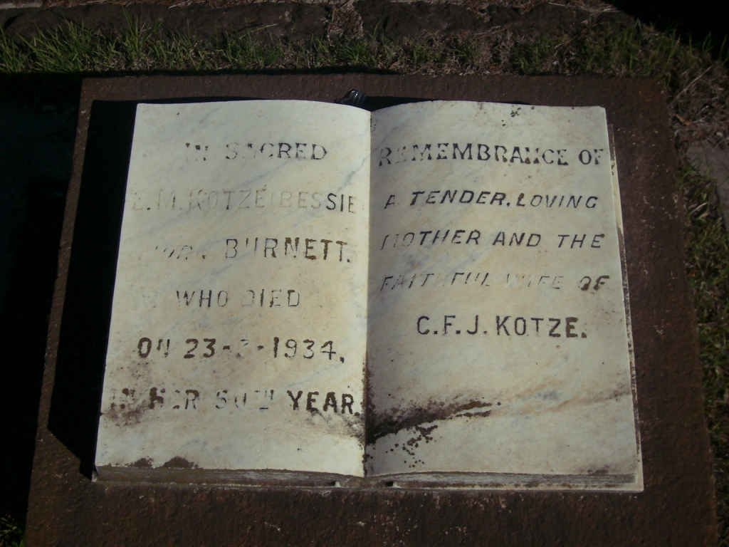 KOTZE E.M. nee BURNETT  -1934