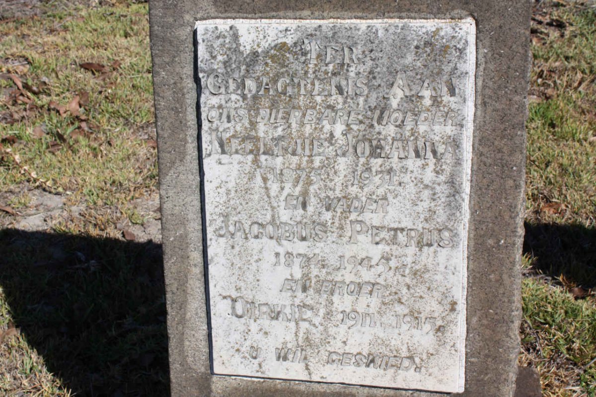 KOCK Jacobus Petrus, de 1874-1945 &amp; Neeltjie Johanna 1875-1931 :: DE KOCK Dirkie 1911-1915