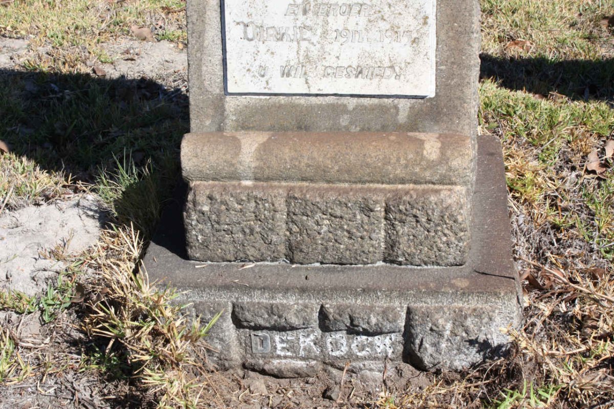 KOCK Jacobus Petrus, de 1874-1945 &amp; Neeltjie Johanna 1875-1931 :: DE KOCK Dirkie 1911-1915