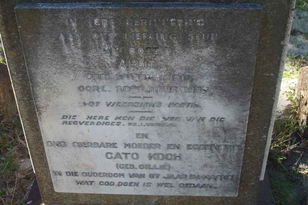 KOCH Cato nee GILLIE :: KOCH Allit  1915-1937