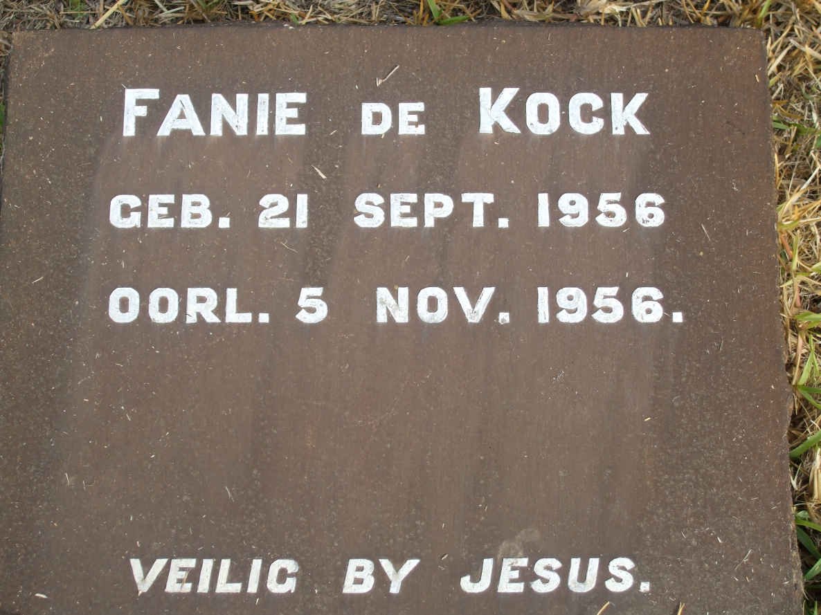 KOCK Fanie, de 1956-1956