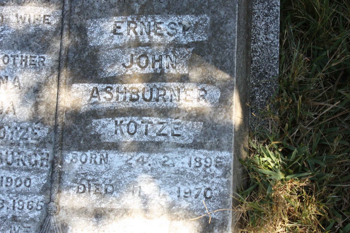 KOTZE Ernest John Ashburner 1895-1970