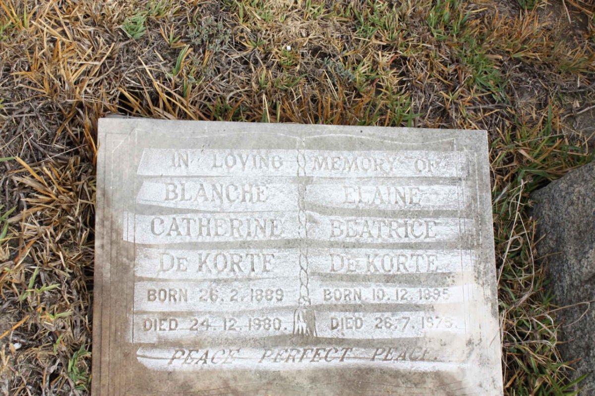 KORTE Blanche Catherine, de 1889-1980 :: DE KORTE Elaine Beatrice 1895-1975
