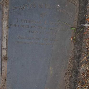 LAWRENCE Catherine -188?