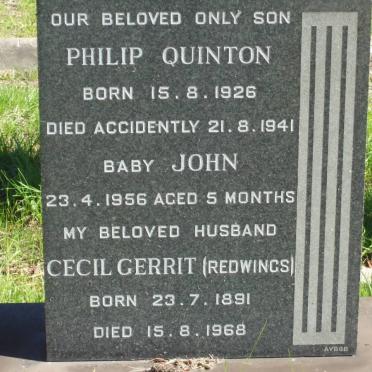 LANGEVELDT Philip Quinton 1926-1941 :: LANGEVELDT John -1956 :: LANGEVELDT Cecil Gerrit 1891-1968