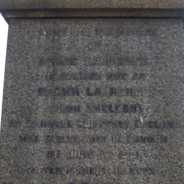 LAURENCE Annie nee SHELDON -1921