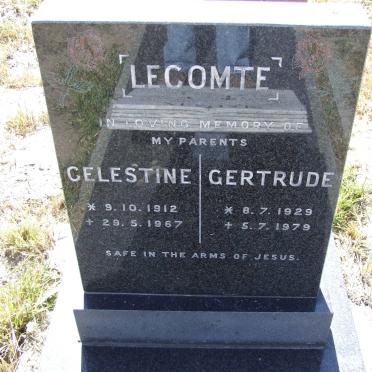LECOMTE Celestine 1912-1967 &amp; Gertrude 1929-1979