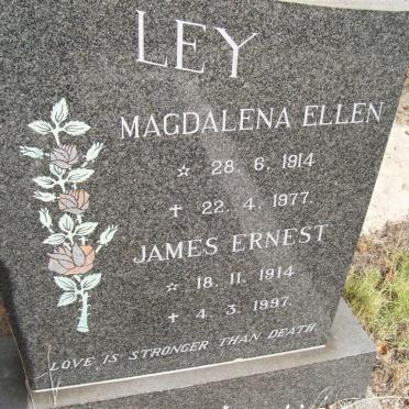 LEY James Ernest 1914-1997 &amp; Magdalena Ellen 1914-1977