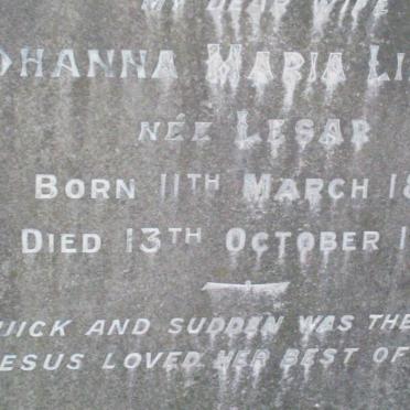 LINCOLN Johanna Maria nee LESAR 1851-1918