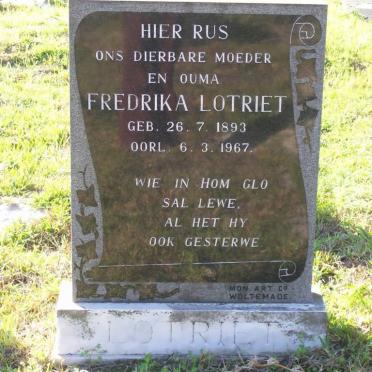 LOTRIET Fredrika 1893-1967