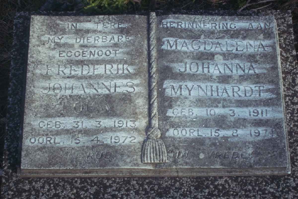 LOUW Frederik Johannes 1913-1972 :: MYNHARDT Magdalena Johanna 1911-1971