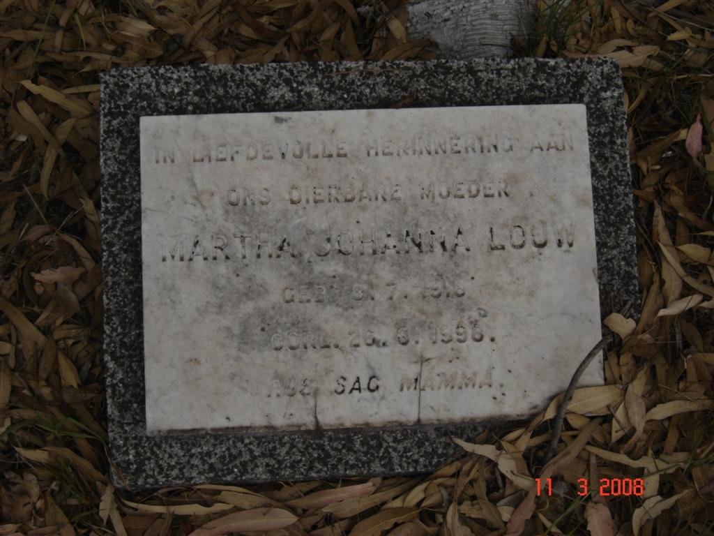 LOUW Martha Johanna 1918-1998