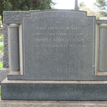 LOUW Johannes Albertus -1966 &amp; Maria BRASLER -1931