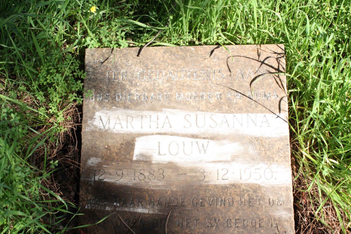 LOUW Martha Susanna 1883-1980