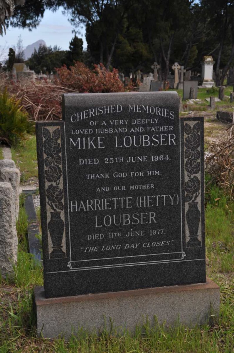 LOUBSER Mike -1964 &amp; Harriette -1977