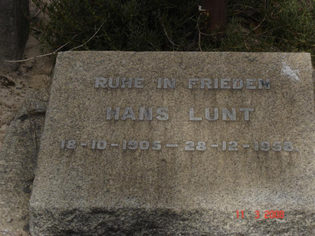 LUNT Hans 1905-1958