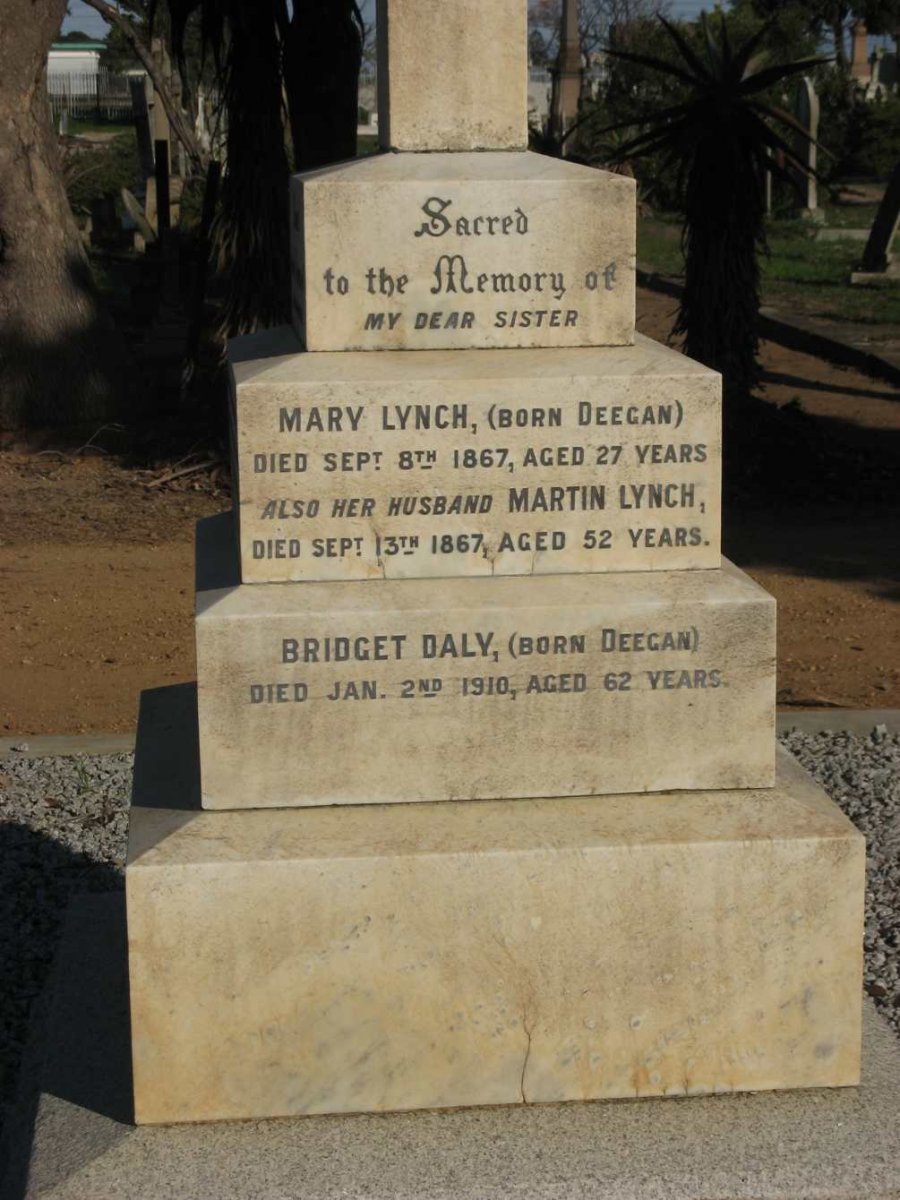 LYNCH Martin -1867 &amp; Mary DEEGAN -1867 :: DALY Bridget nee DEEGAN -1910