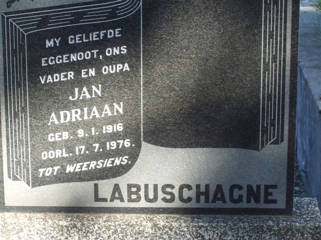 LABUSCHAGNE Jan Adriaan 1916-1976