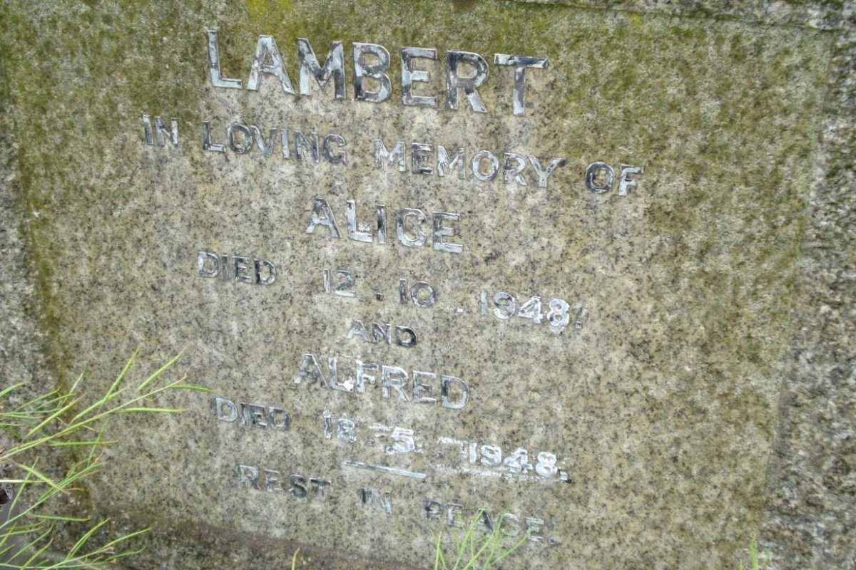 LAMBERT Alfred -1948 &amp; Alice -1948