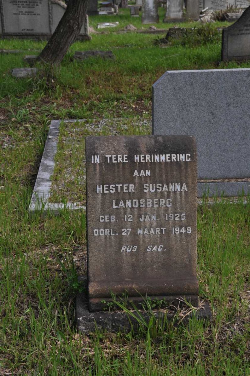 LANDSBERG Hester Susanna 1925-1949