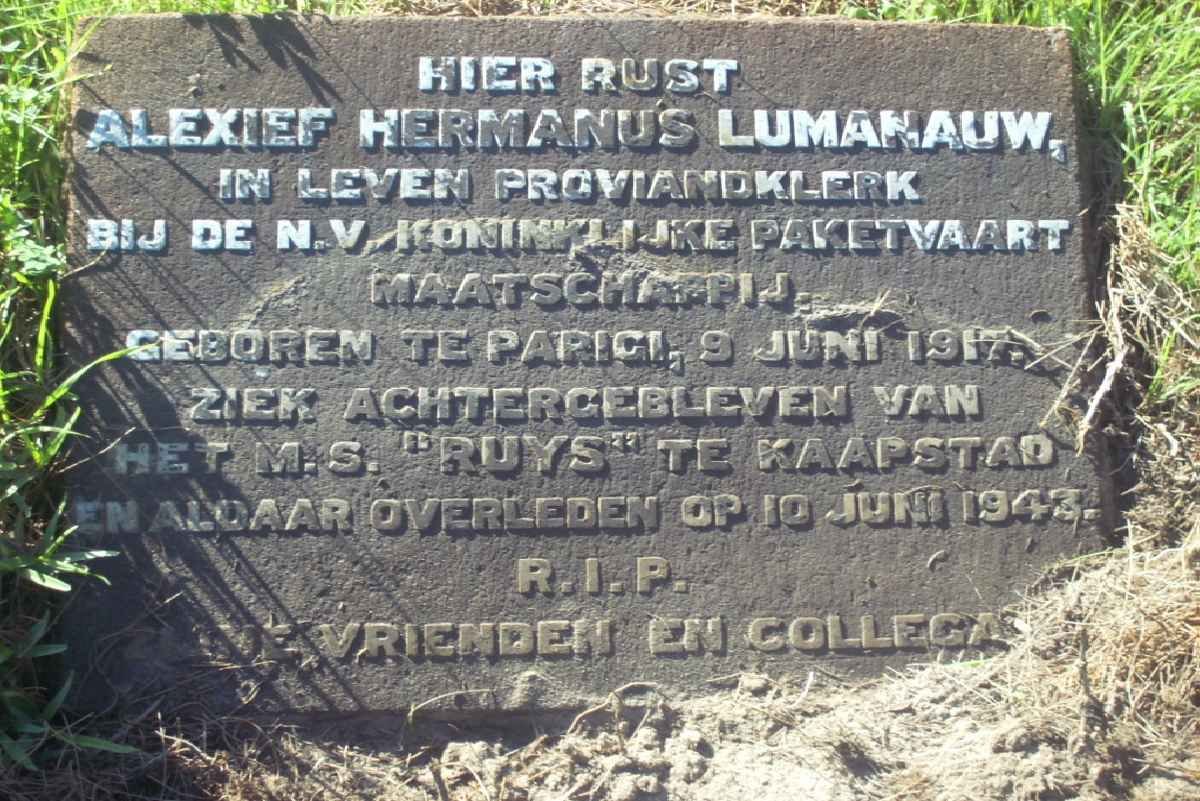 LUMANAUW Alexief Hermanus 1917-1943