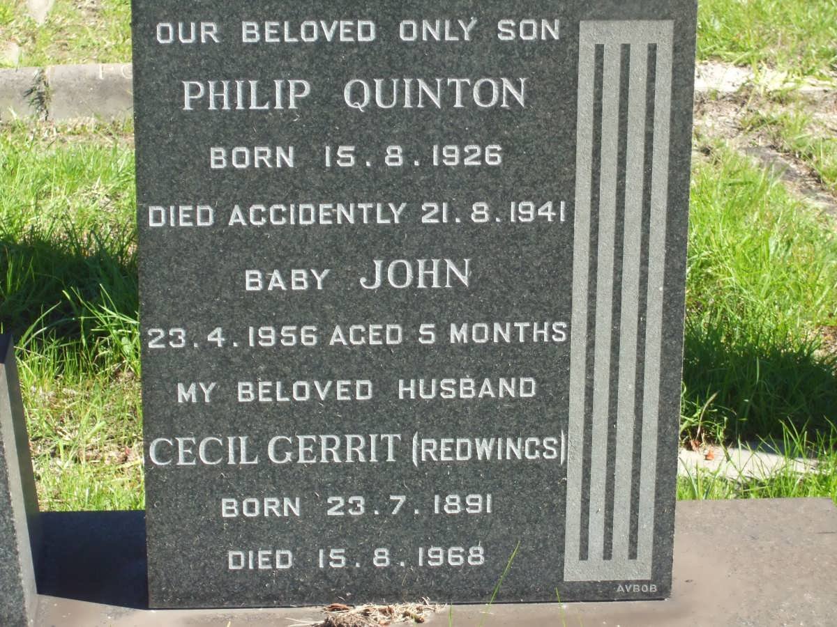 LANGEVELDT Philip Quinton 1926-1941 :: LANGEVELDT John -1956 :: LANGEVELDT Cecil Gerrit 1891-1968