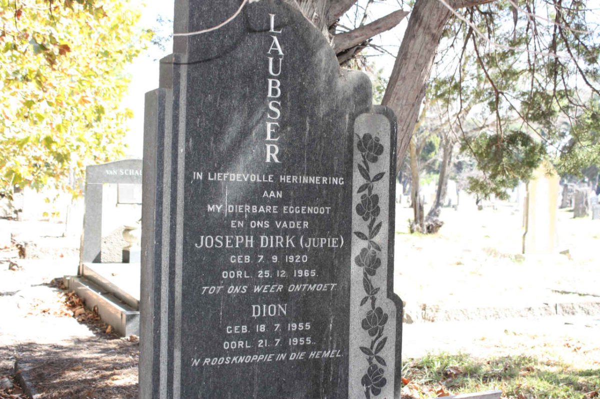 LAUBSER Joseph Dirk 1920-1965 :: LAUBSER Dion 1955-1955