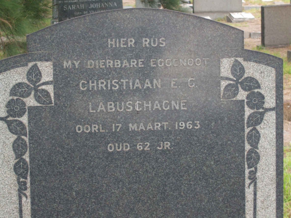 LABUSCHAGNE Christiaan E.G. -1963