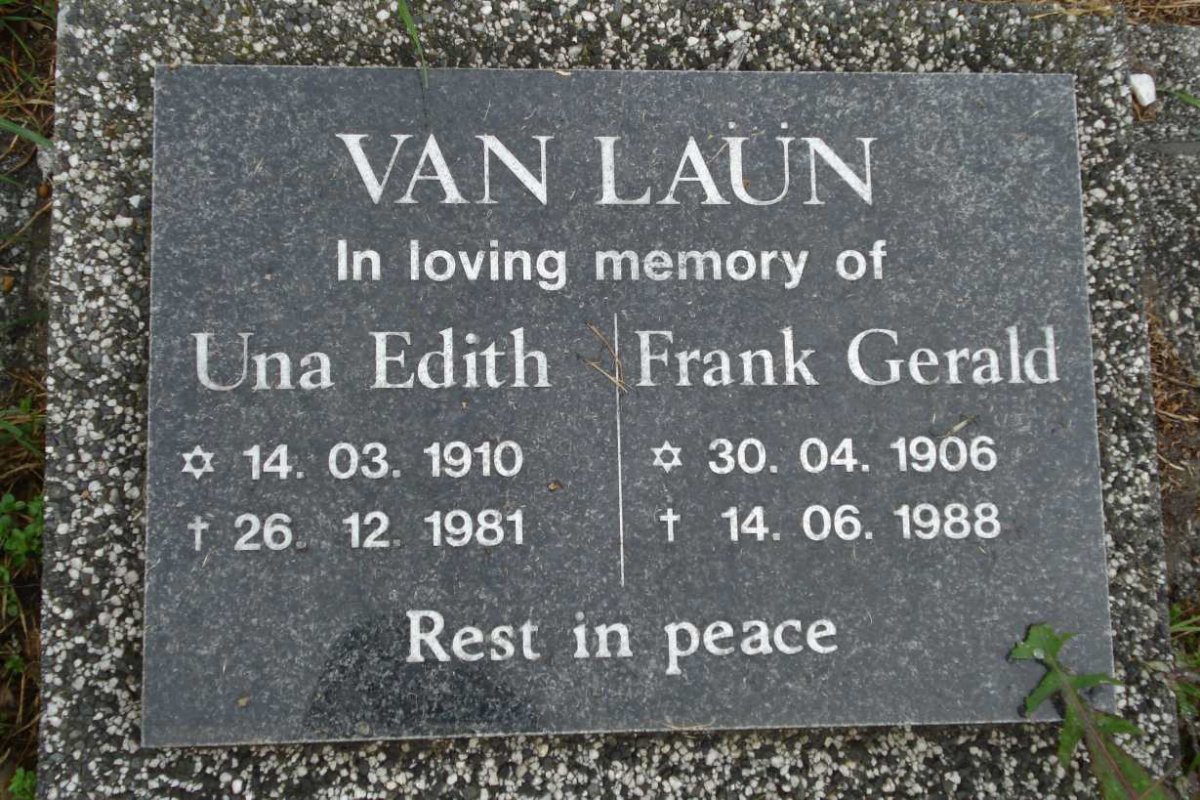 LAUN Frank Gerald, van 1906-1988 &amp; Una Edith 1910-1981