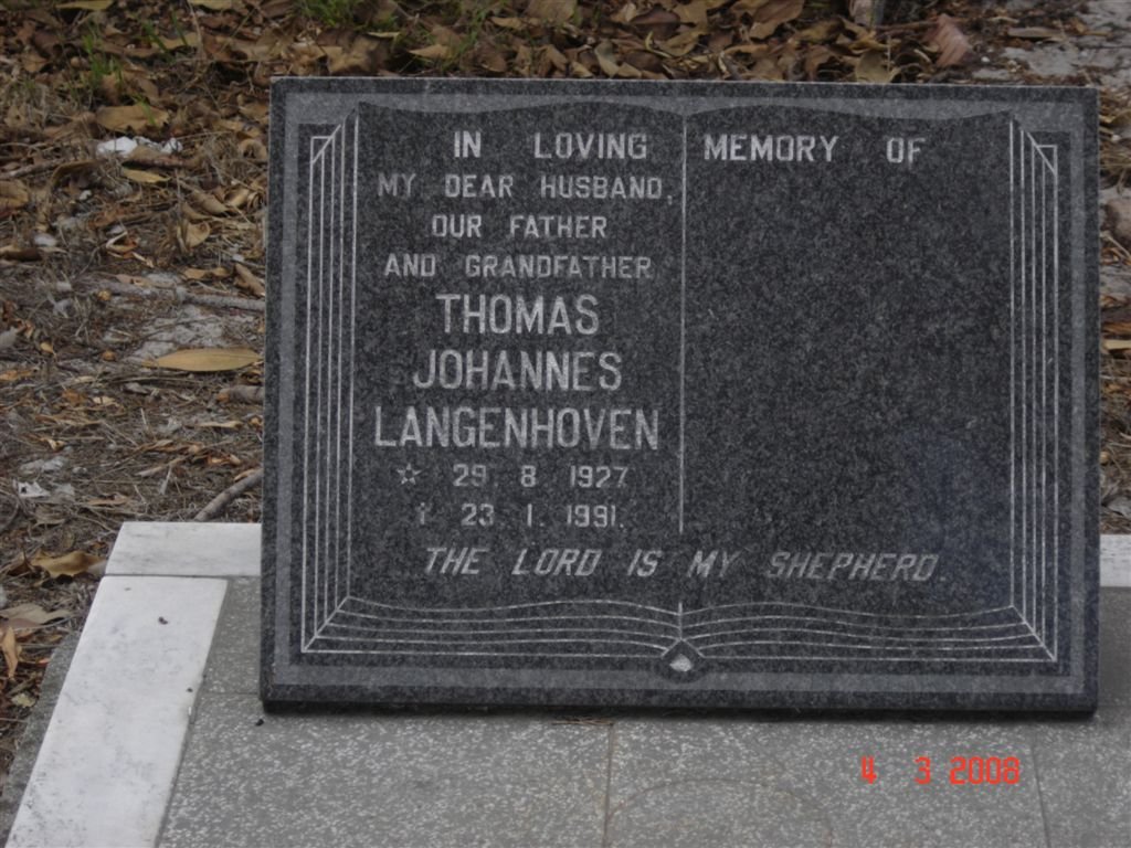 LANGENHOVEN Thomas Johannes 1927-1991