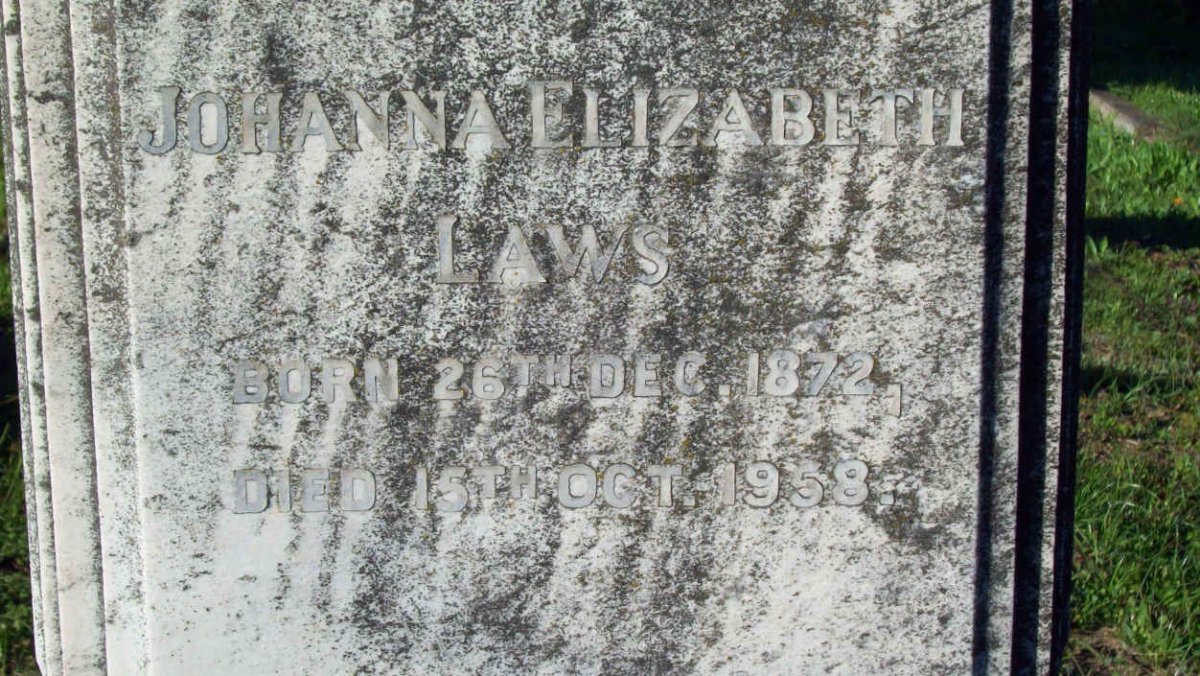 LAWS Johanna Elizabeth 1872-1958