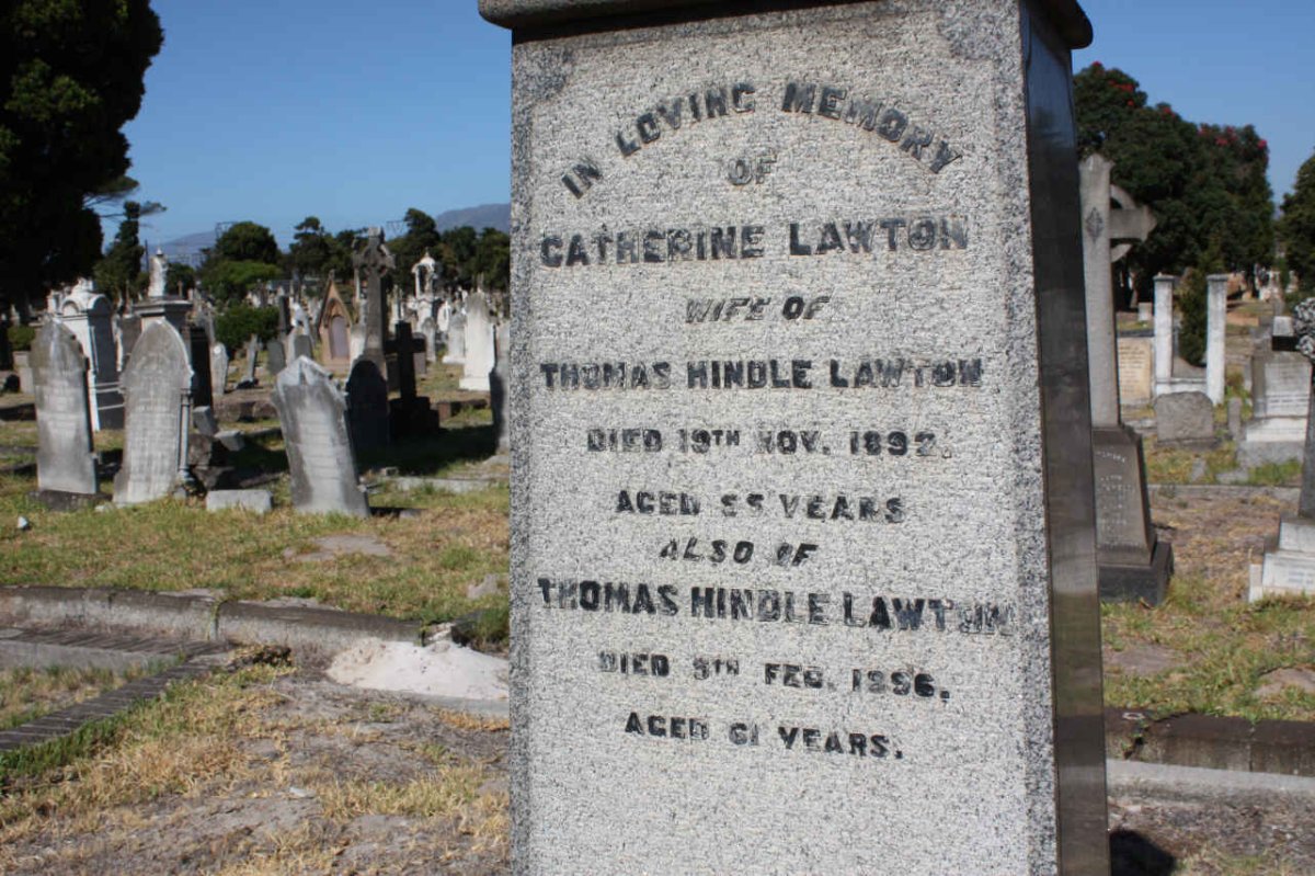 LAWTON Thomas Hindle -1896 &amp; Catherine -1892