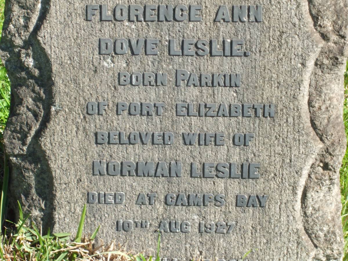LESLIE Florence Ann Dove nee PARKIN -1927