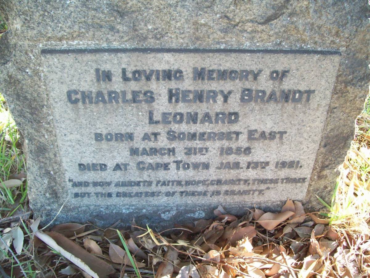 LEONARD Charles Henry Brandt 1856-1921