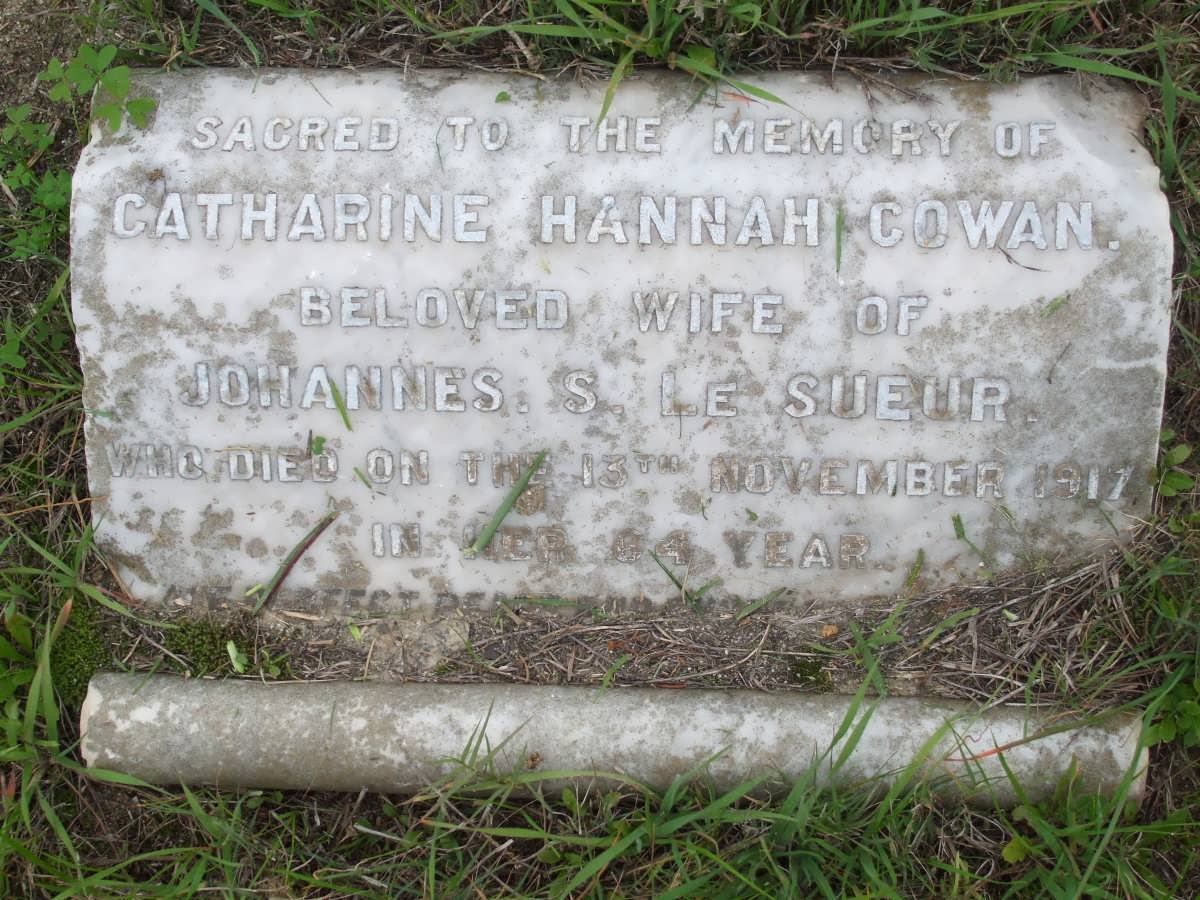 LESUEUR Catherine Hannah nee COWAN -1917