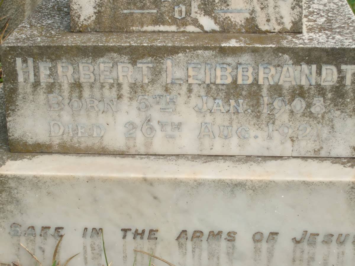 LEIBBRANDT Herbert 1908-1921