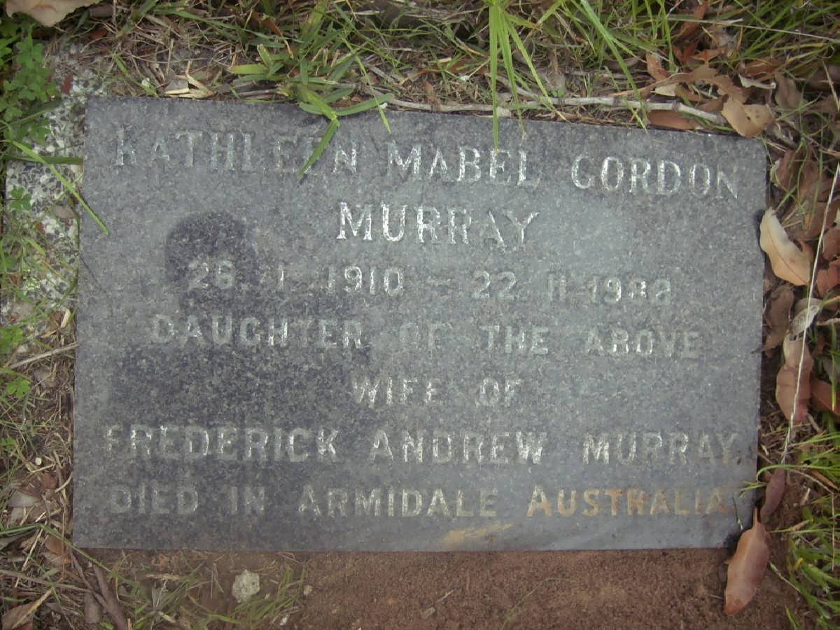 MURRAY Kathleen Mabel Gordon -1910-1982