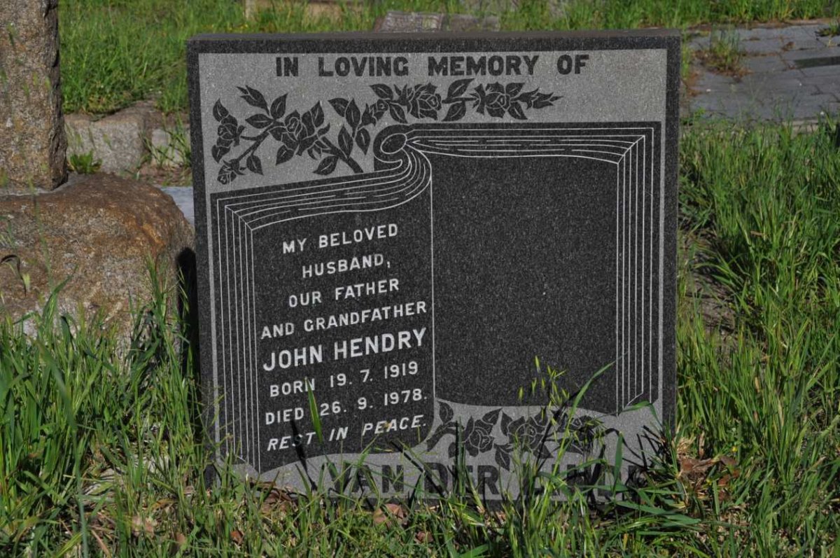 LINDE John Hendry, van der 1919-1978