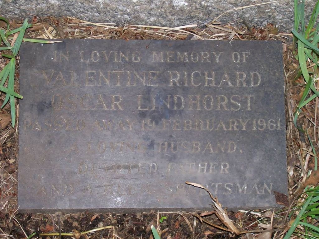 LINDHURST Valentine Richard Oscar -1961