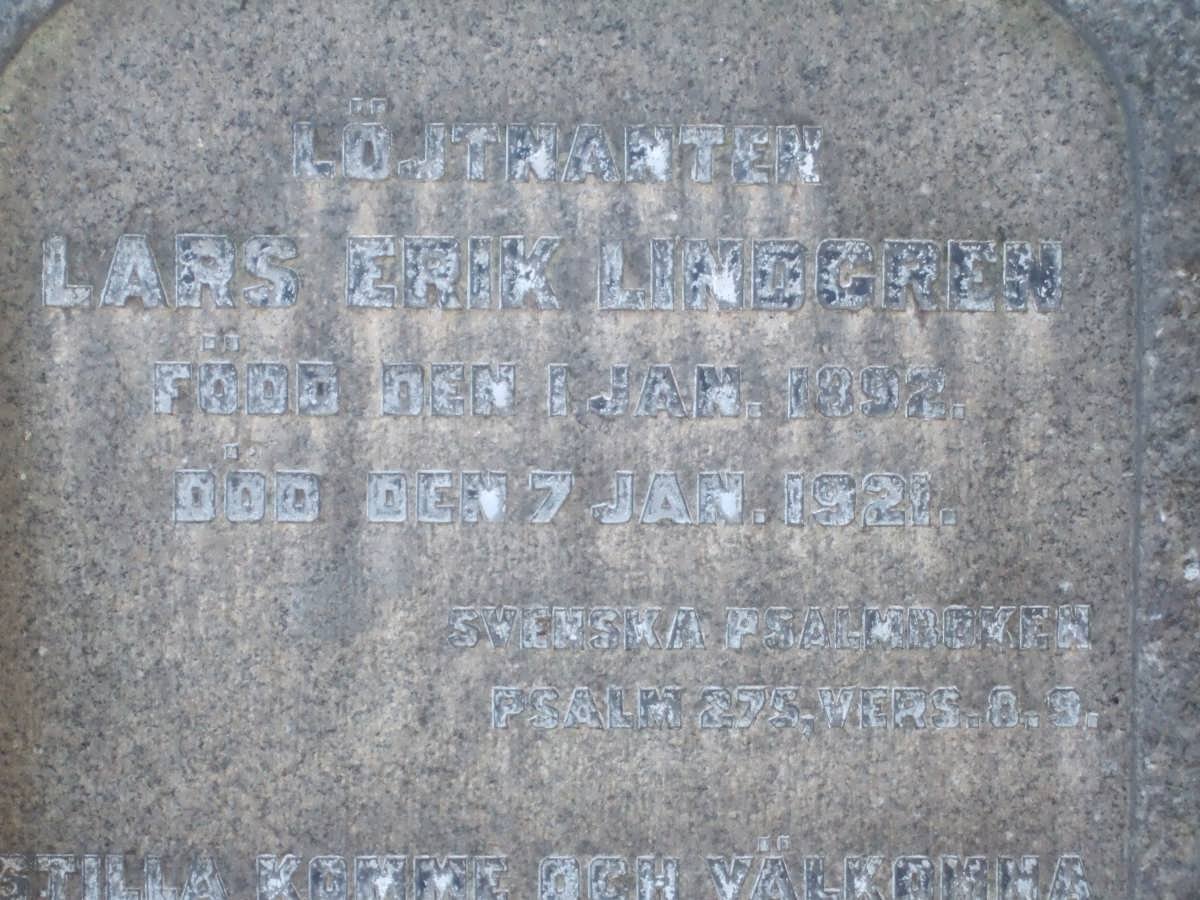 LINDGREN Lars Erik 1892-1921