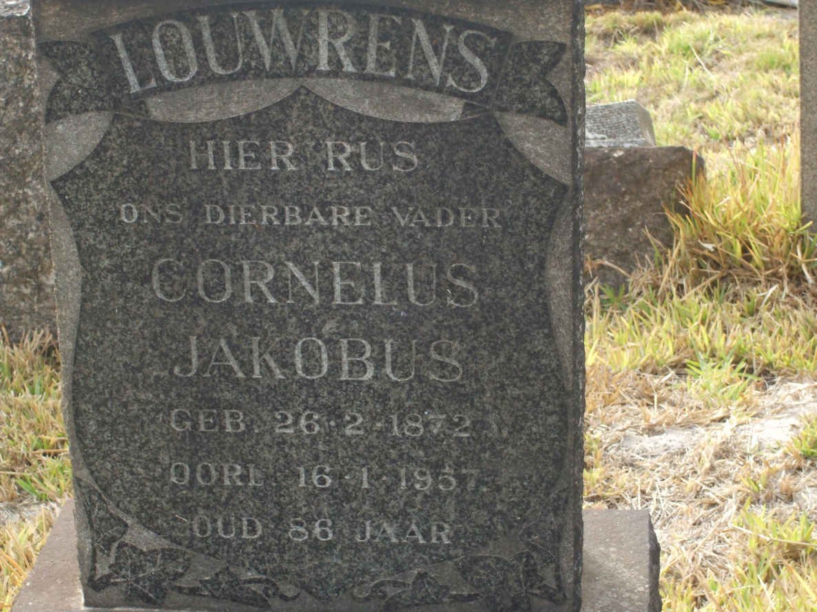 LOUWRENS Cornelius Jakobus 1872-1957