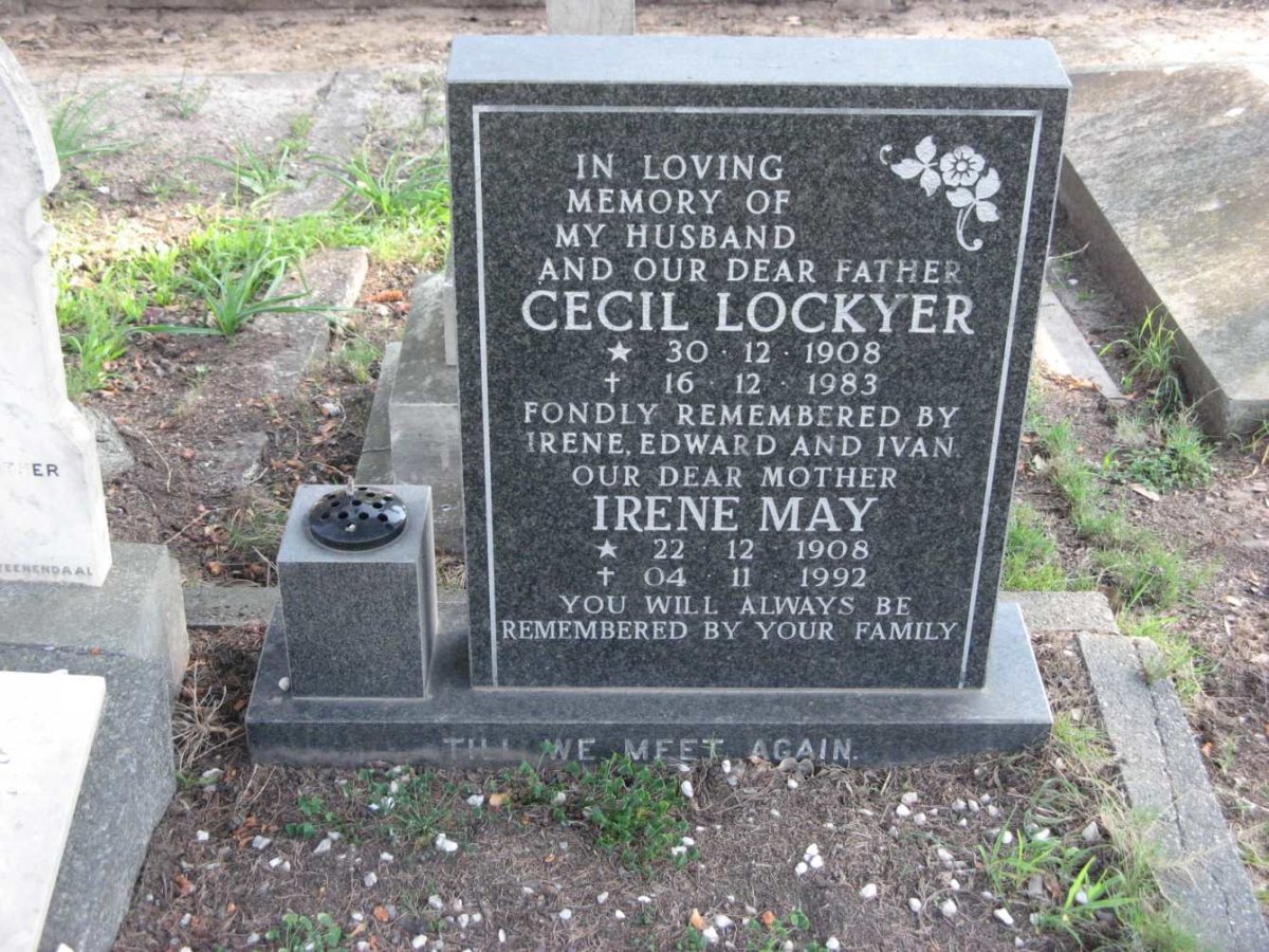LOCKYER Cecil 1908-1983 &amp; Irene May 1908-1992