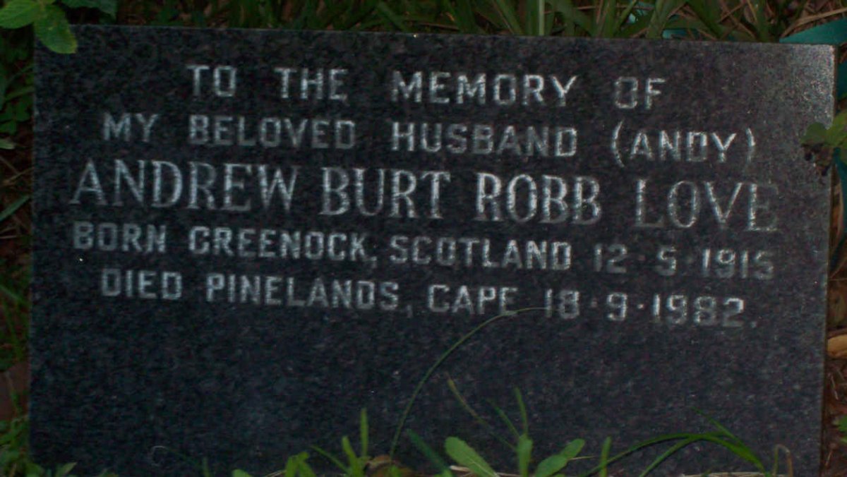 LOVE Andrew Burt Robb 1915-1982