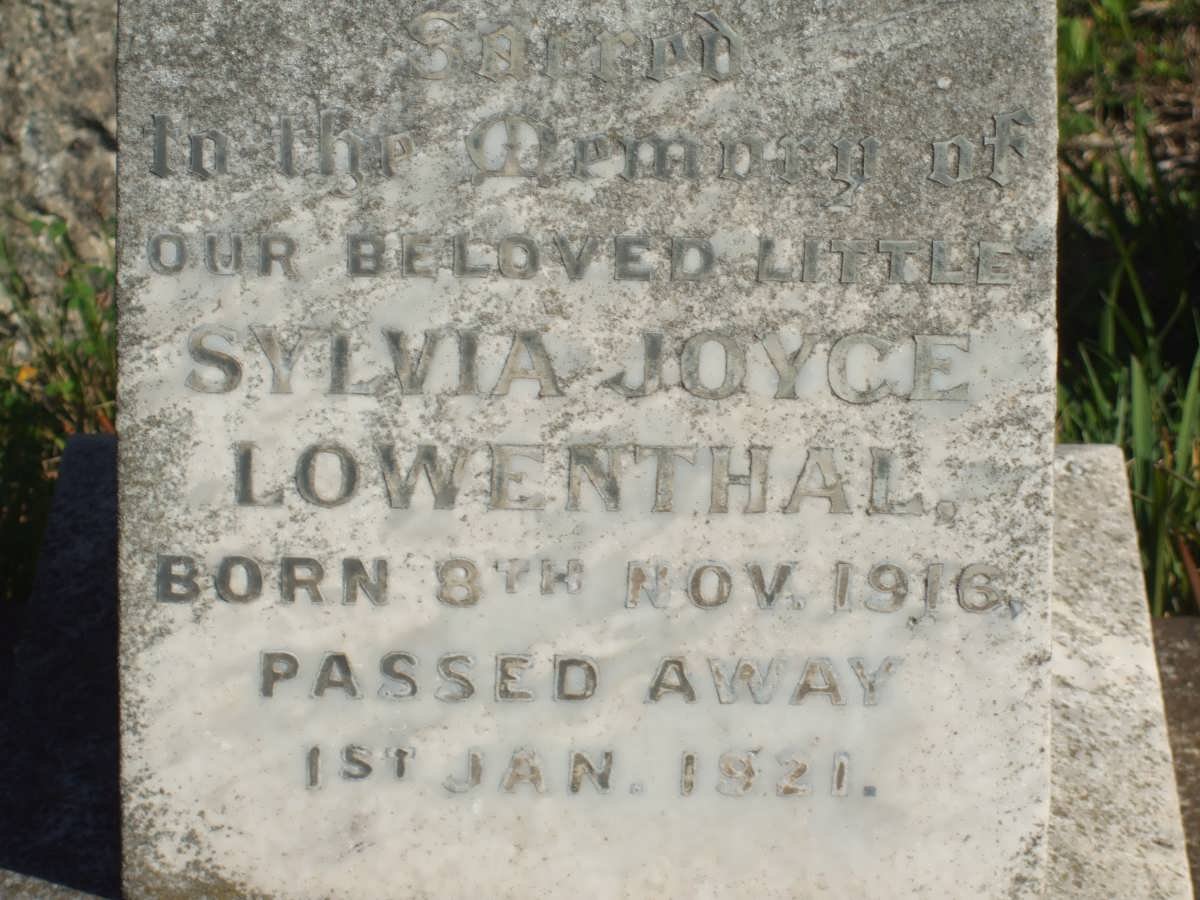 LOWENTHAL Sylvia Joyce 1916-1921