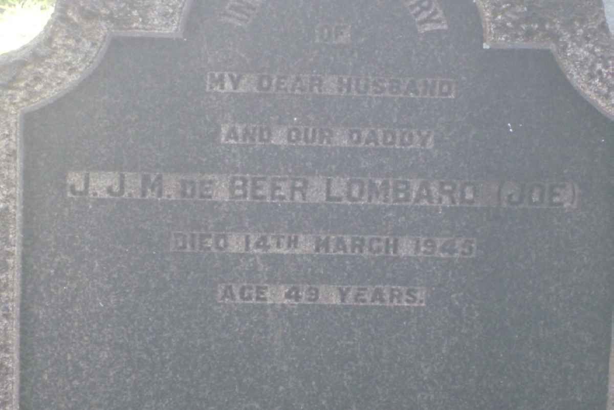 LOMBARD J.J.M. de Beer -1945