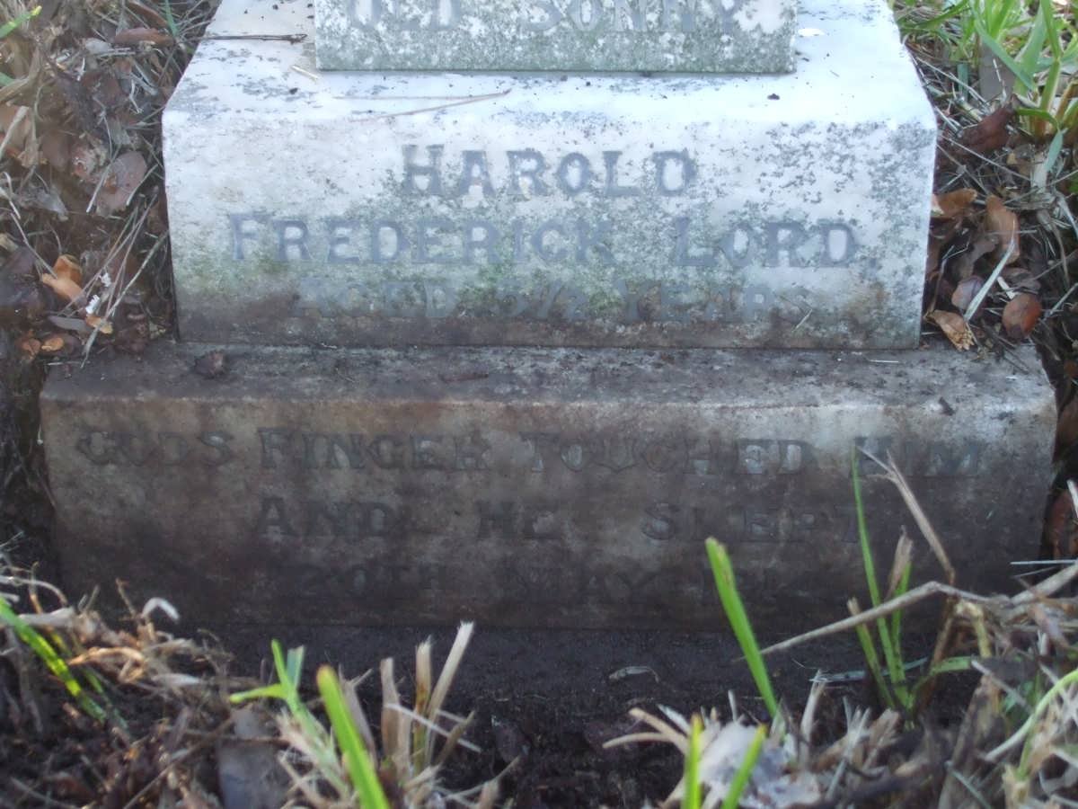 LORD Harold Frederick -1914