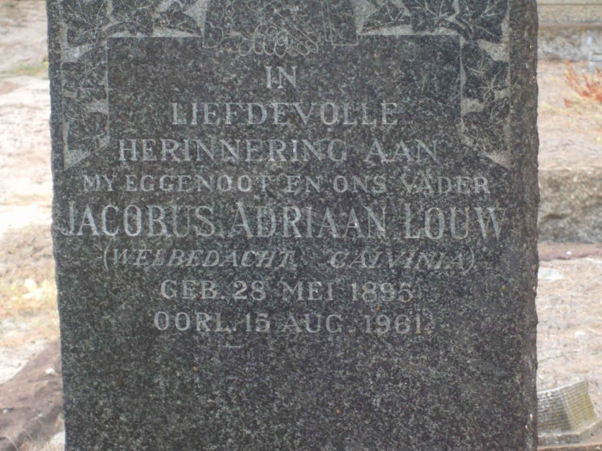 LOUW Jacobus Adriaan  1895-1961