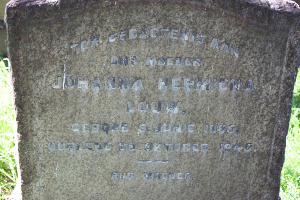 LOUW Johanna Hermiena 1885-1946