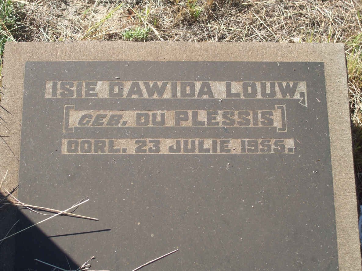 LOUW Isie Dawida nee DU PLESSIS −1955